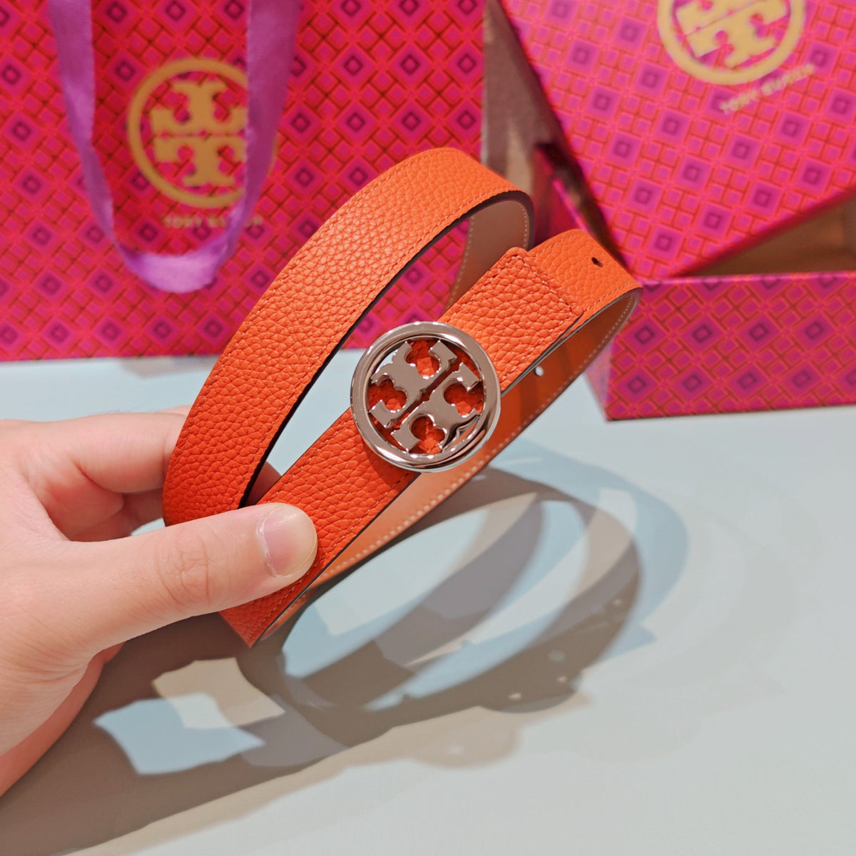 CM Tony Belt Double sided Head Layer Leather Length 75.80.85.90.95.100. Original Mold Customization of European Copper Hardware Buckle