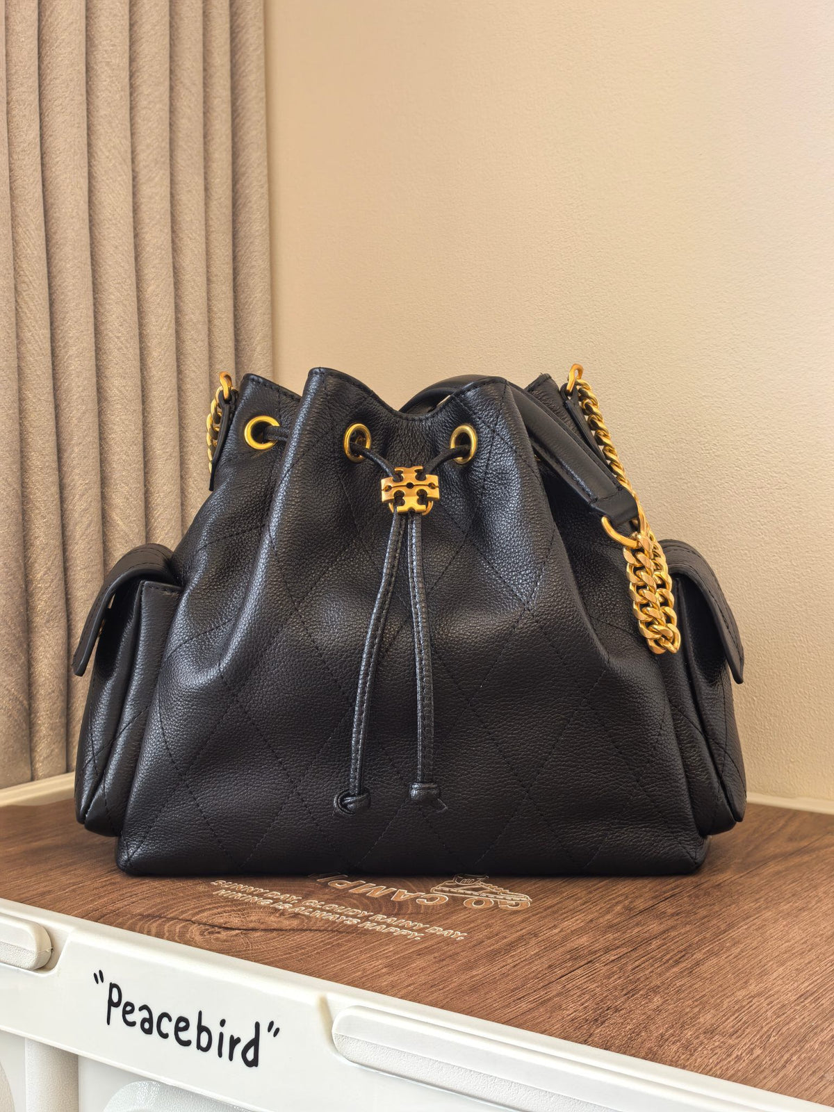 [ID 1517] Small Black Gold Never Outdated | Dream Love Bag is fiercely grasped by this TB Classic Black Diamond Grid+Used Gold Chain Comes with Noble Filter