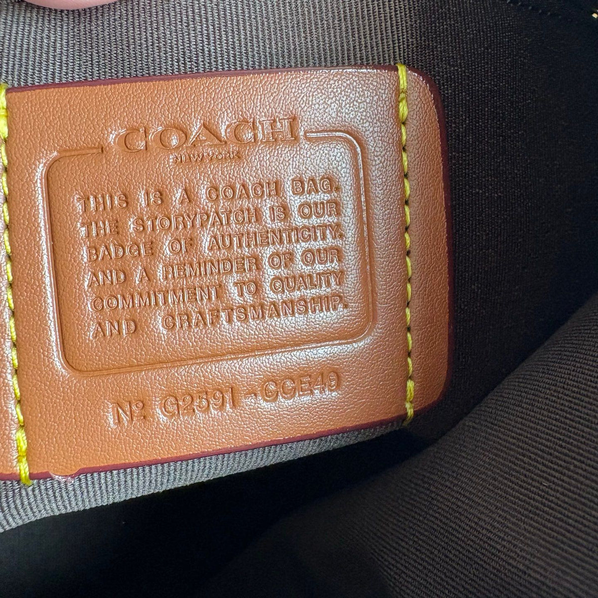 Coach Ella 36 Fabric & Leather Shoulder Bag