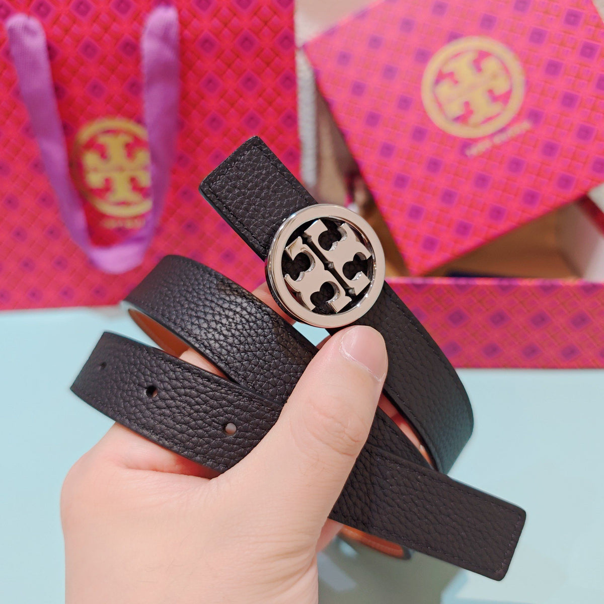 CM Tony Belt Double sided Head Layer Leather Length 75.80.85.90.95.100. Original Mold Customization of European Copper Hardware Buckle