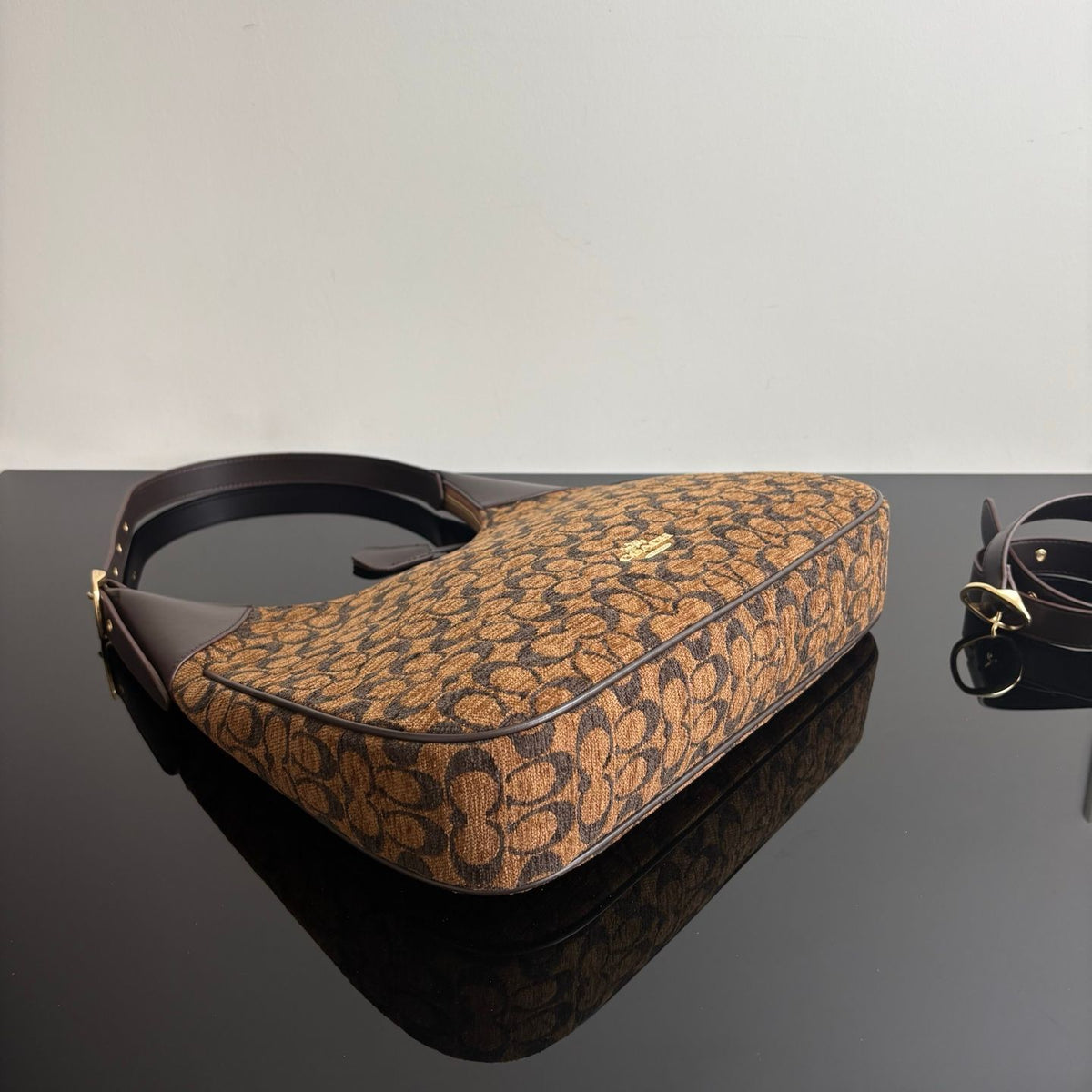Coach Ella 36 Fabric & Leather Shoulder Bag