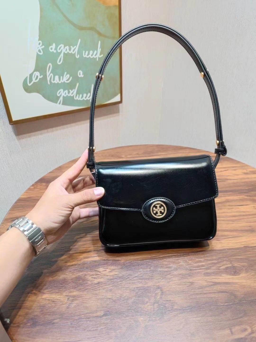 TB Tofu Bag ROBINSON Lacquer Leather Dual Use Shoulder Backpack