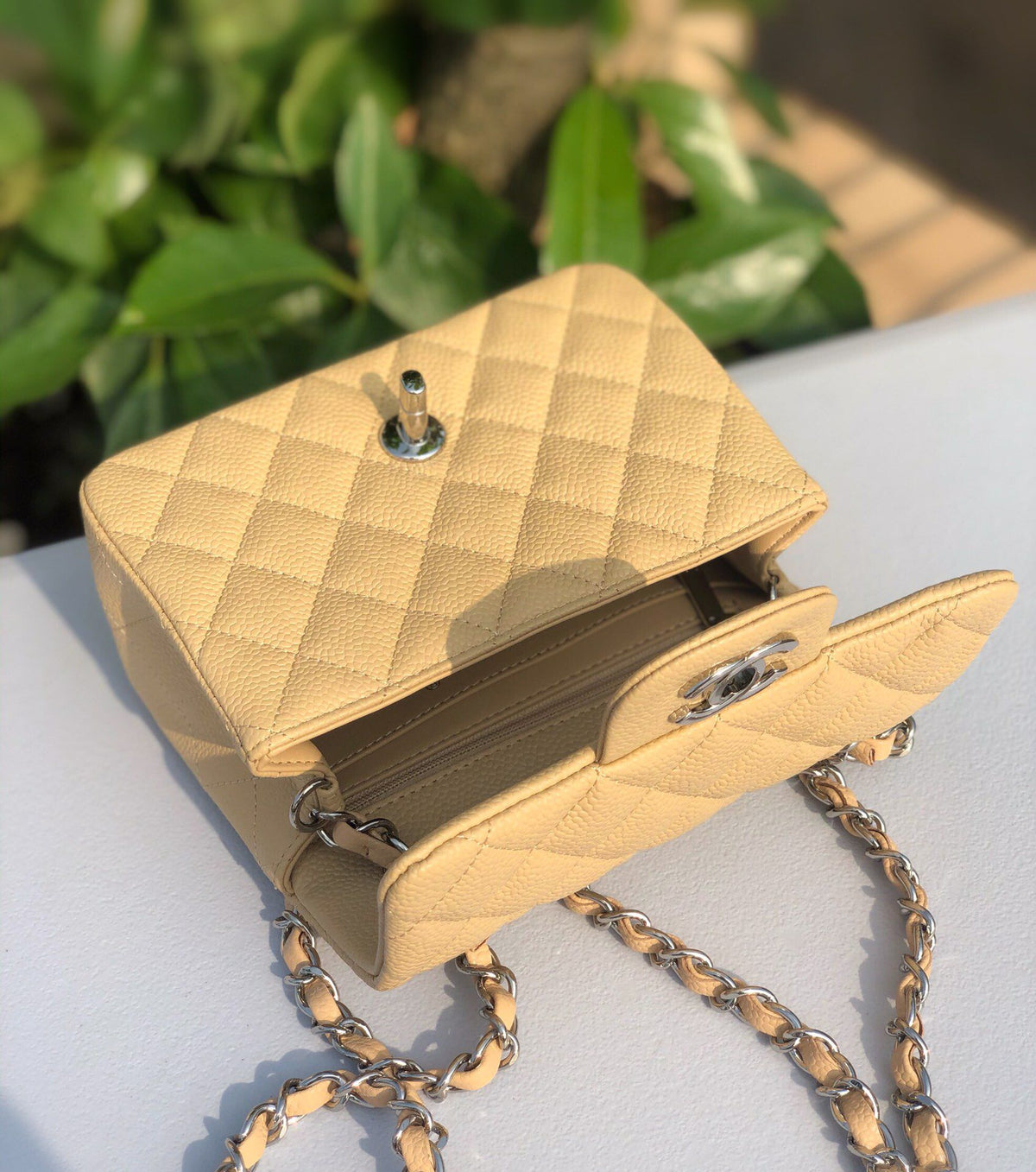 cfmini1115 ball pattern leather Classic Flap classic CF square fat caviar ball pattern return