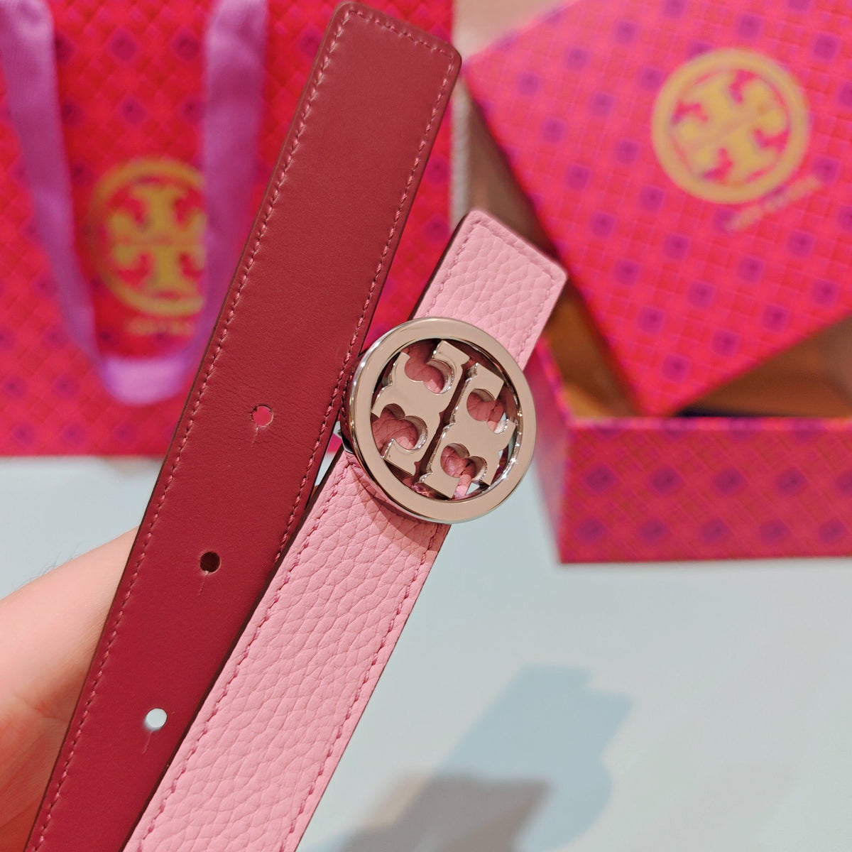 CM Tony Belt Double sided Head Layer Leather Length 75.80.85.90.95.100. Original Mold Customization of European Copper Hardware Buckle
