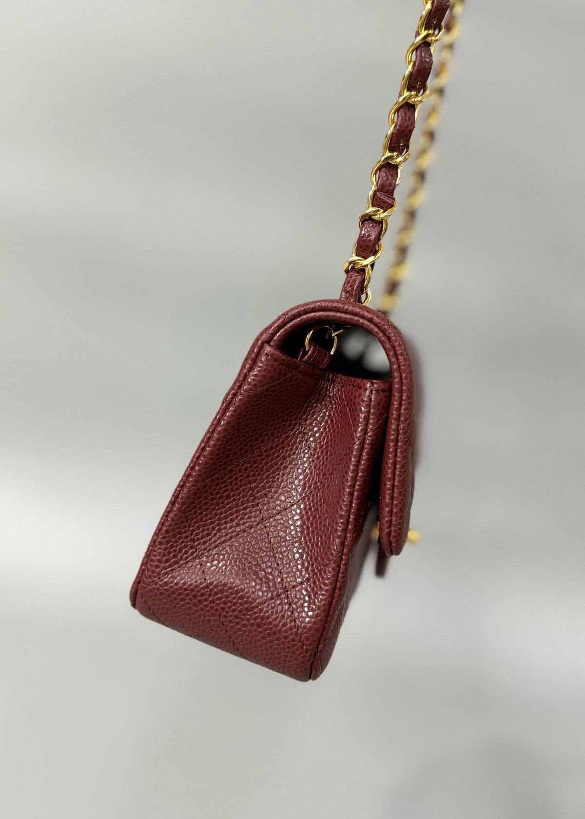 Latest version of classic ball pattern caviar cowhide 1116 whole imported original cowhide CF..MM directly regarded as high-end quality size 20Cm gold silver buckle ready stock P780