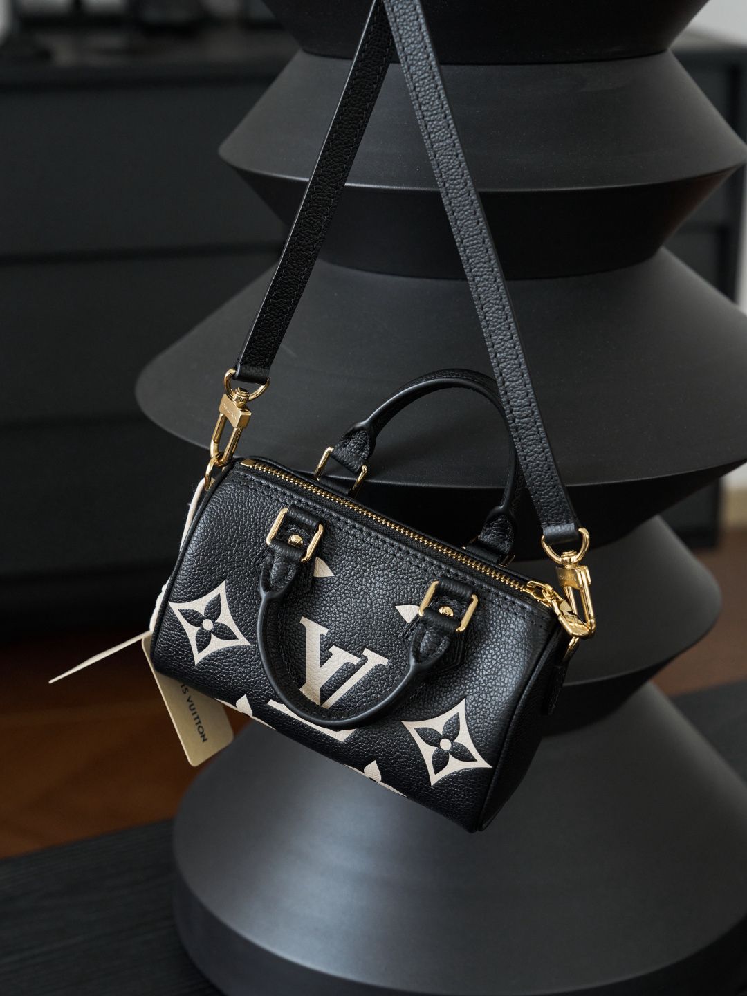 NANO SPEEDY handbag M81456 P1200, original calfskin, full steel vacuum plating, variable code chip version