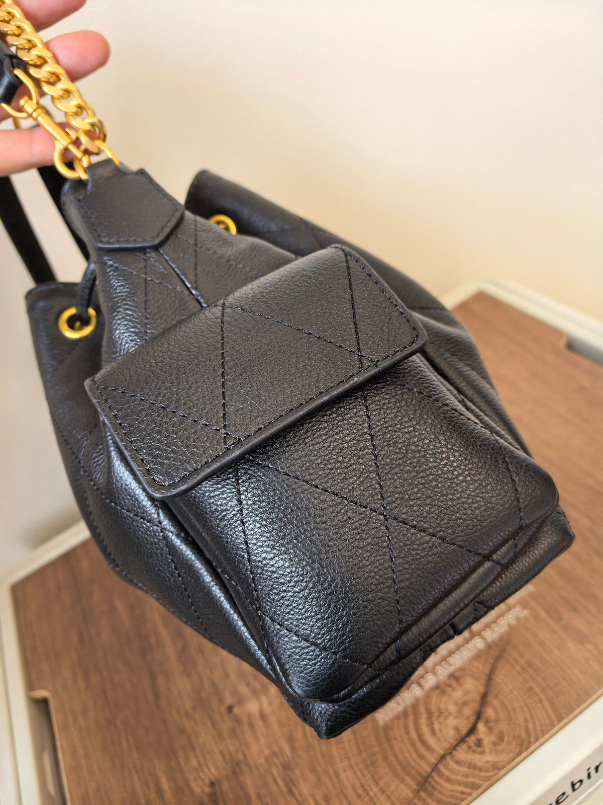 [ID 1517] Small Black Gold Never Outdated | Dream Love Bag is fiercely grasped by this TB Classic Black Diamond Grid+Used Gold Chain Comes with Noble Filter