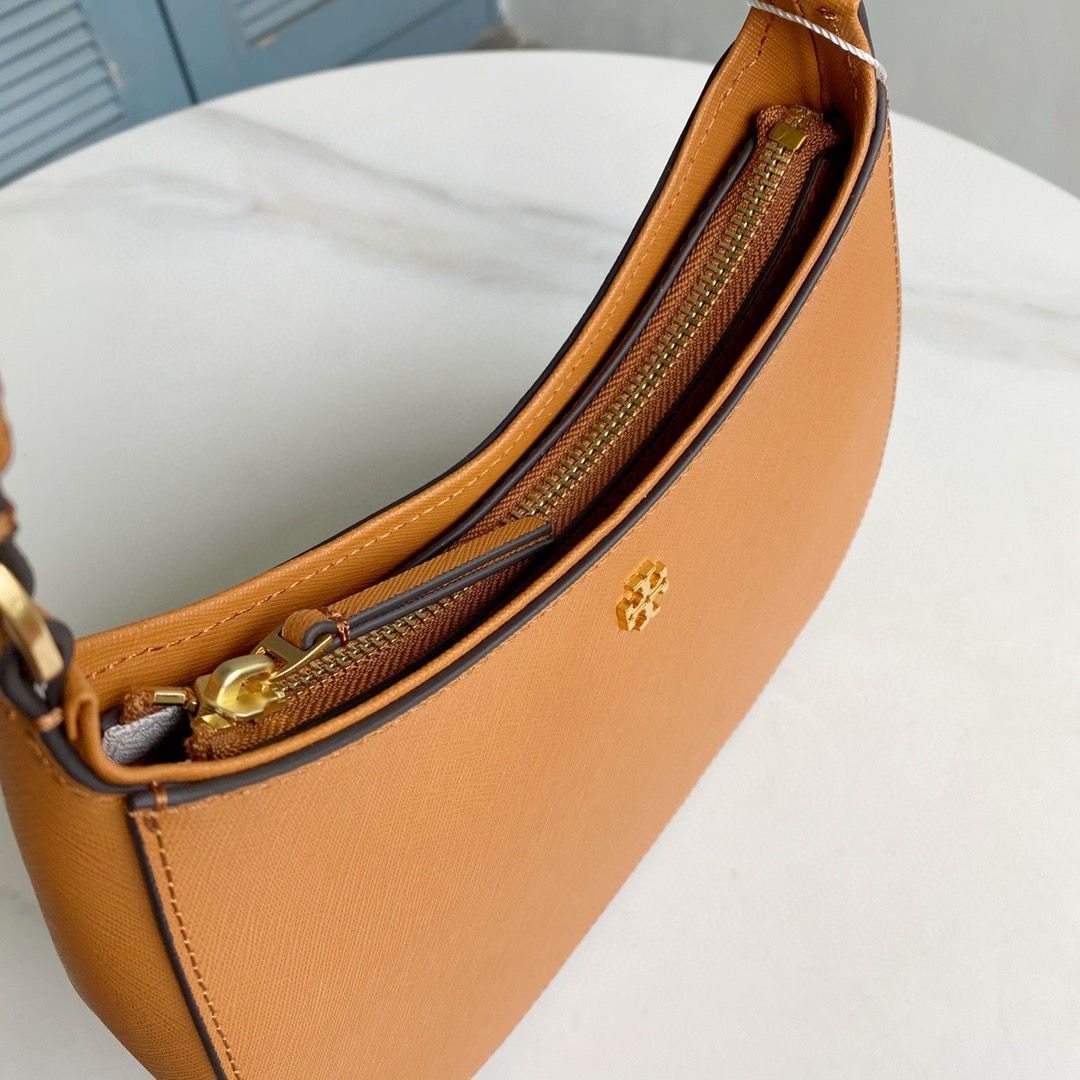 TB New EMERSON Shoulder Backpack Leather Underarm Crescent Bag Handheld Versatile Western Style Shoulder Strap Adjustable