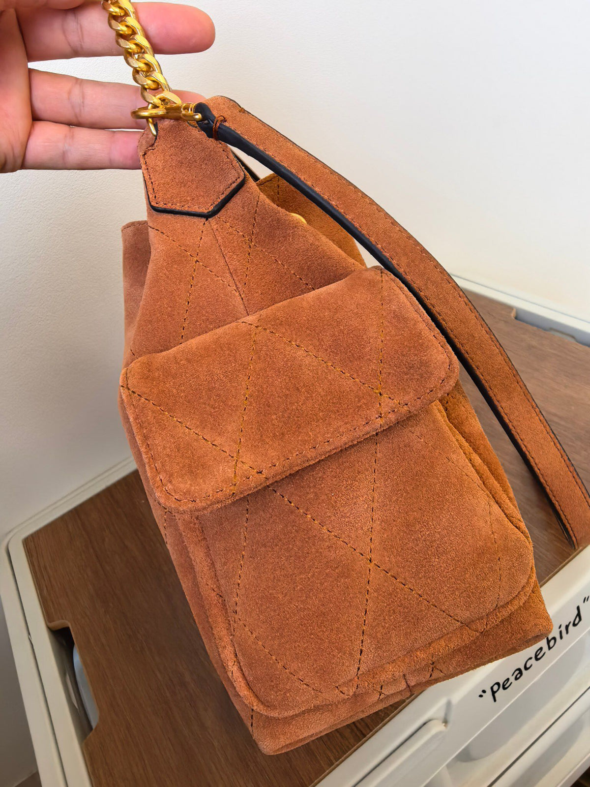 [Number 1517 Small] TORY BURCH Super Capable Suede HoBo