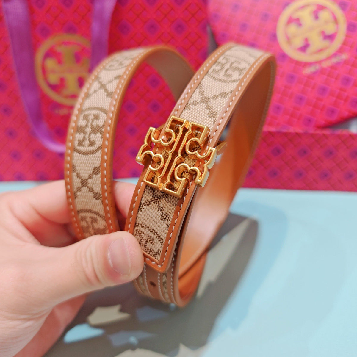CM Tony Belt Double sided Head Layer Leather Length 75.80.85.90.95.100. Original Mold Customization of European Copper Hardware Buckle