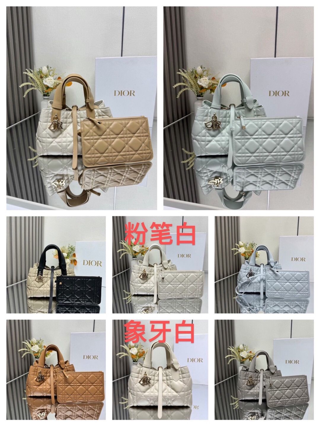 New Color TOUJOURS Handbag [New Color Gray Small]