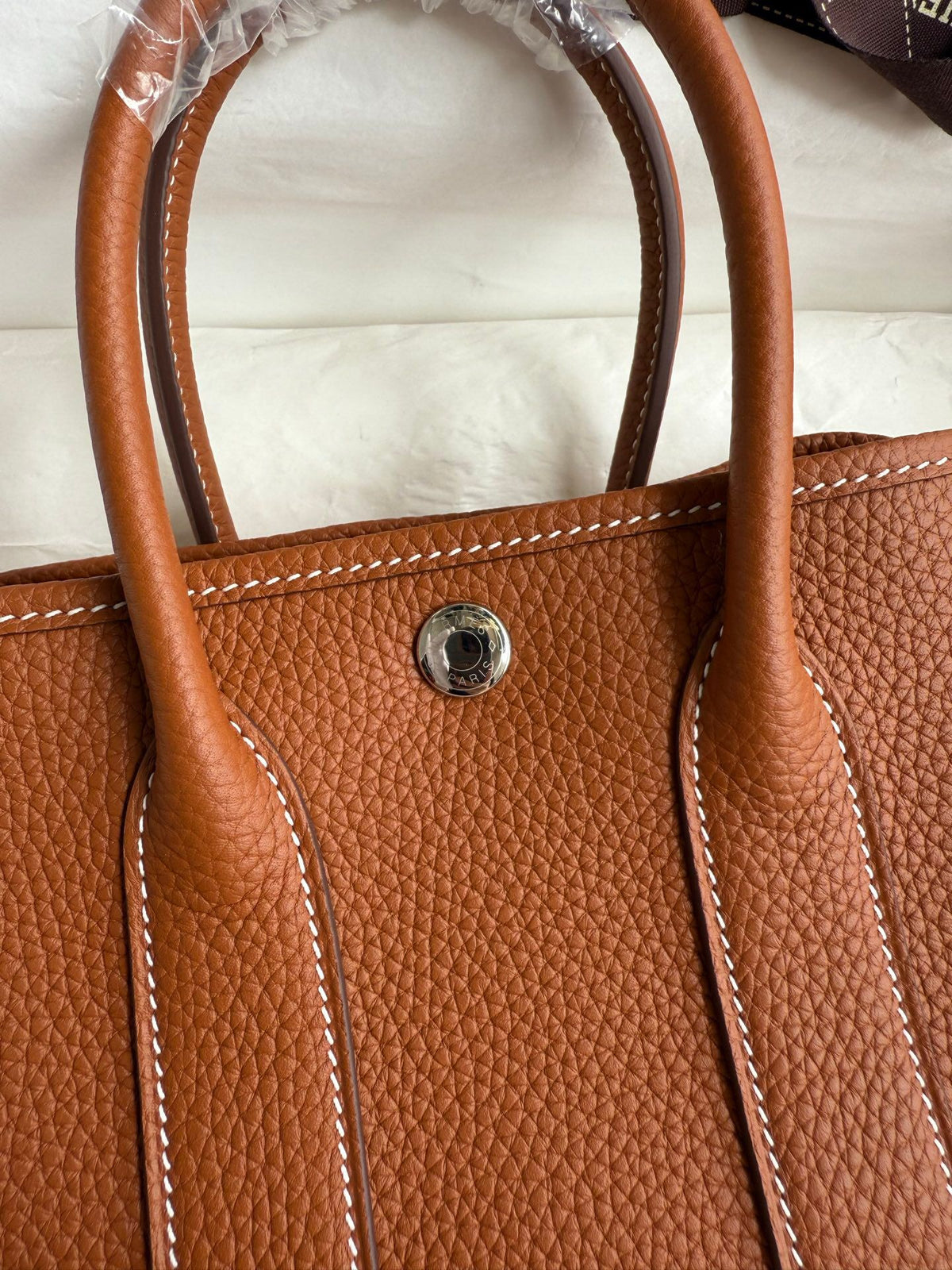 highest version, original factory leather, top-grade original single, complete set of packaging, garden bag, Neo Garden 23cm, imported TC leather, golden brown, super cute and Q-like