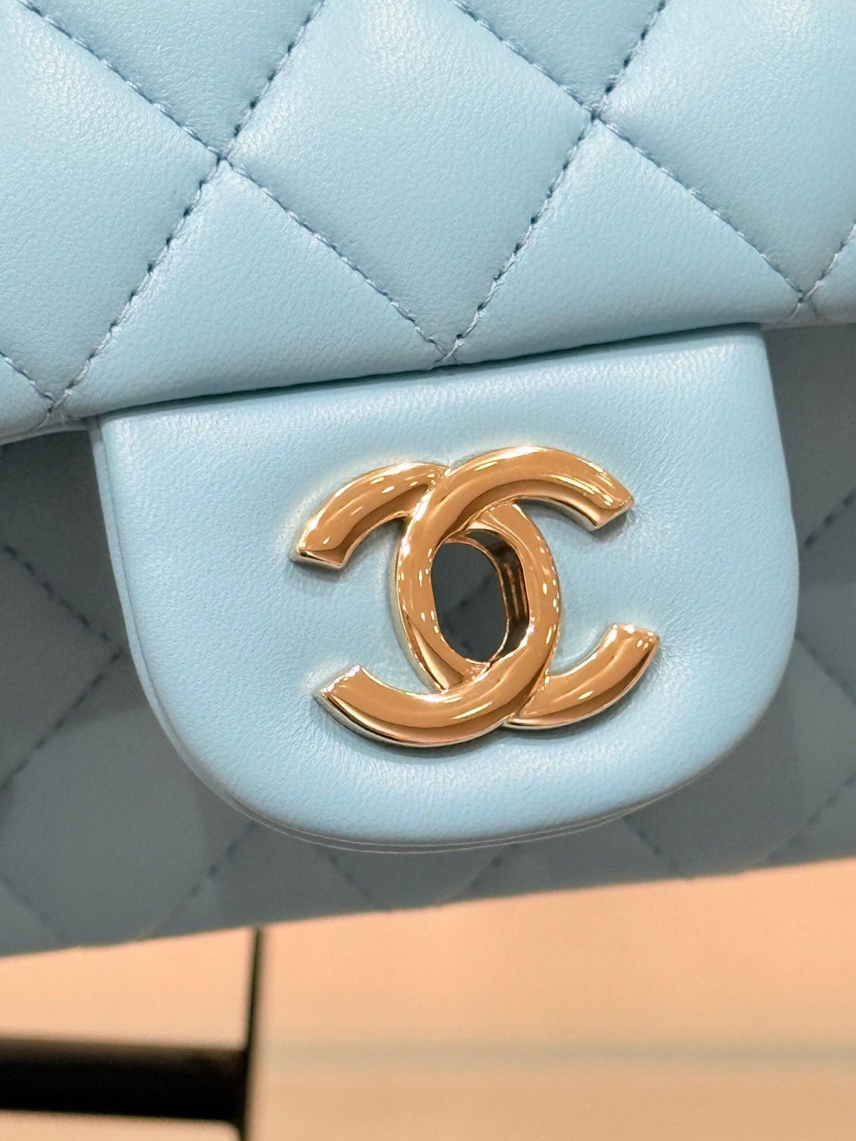 "Classic Flap" classic flap bag baby blue