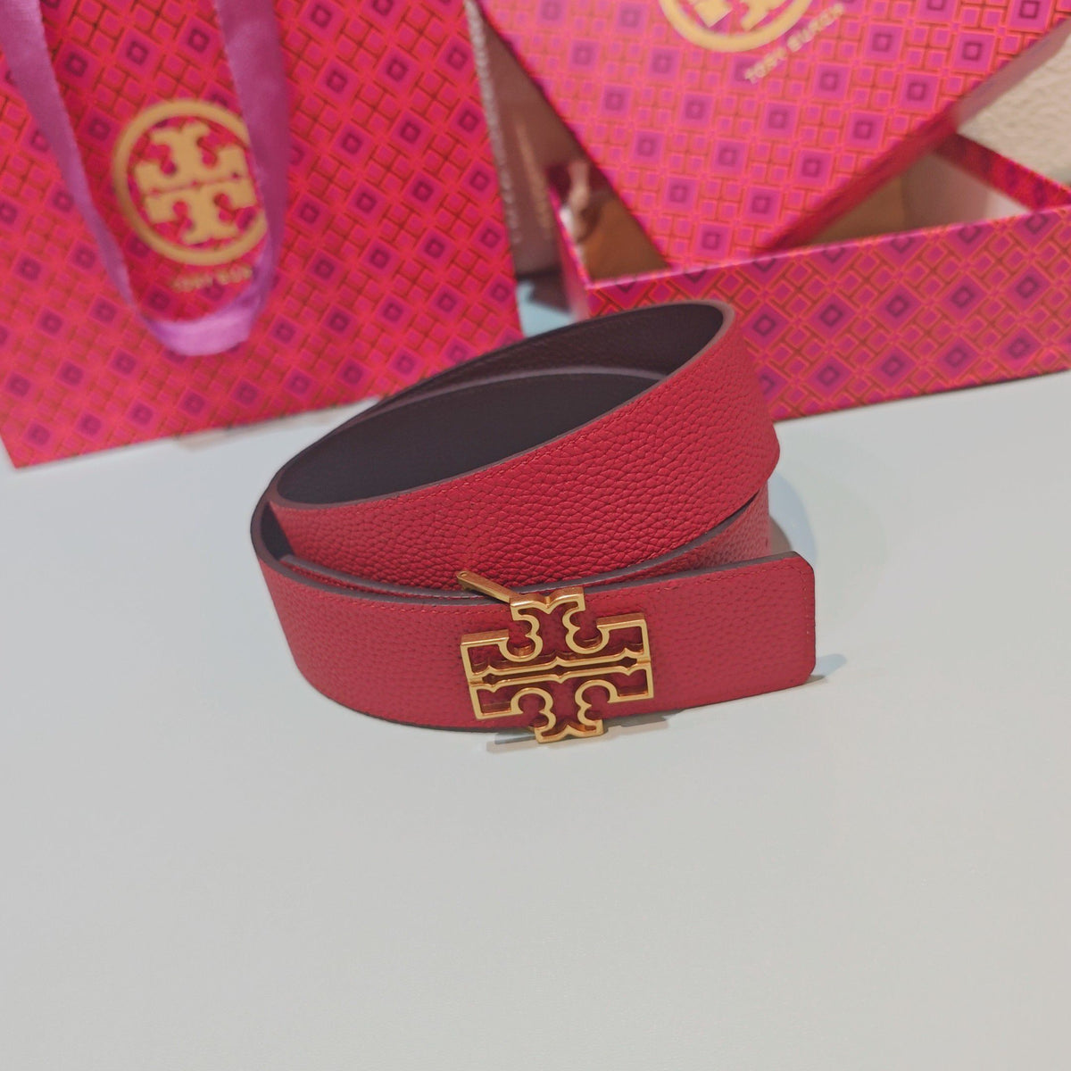 CM Tony Belt Double sided Head Layer Leather Length 75.80.85.90.95.100. Original Mold Customization of European Copper Hardware Buckle