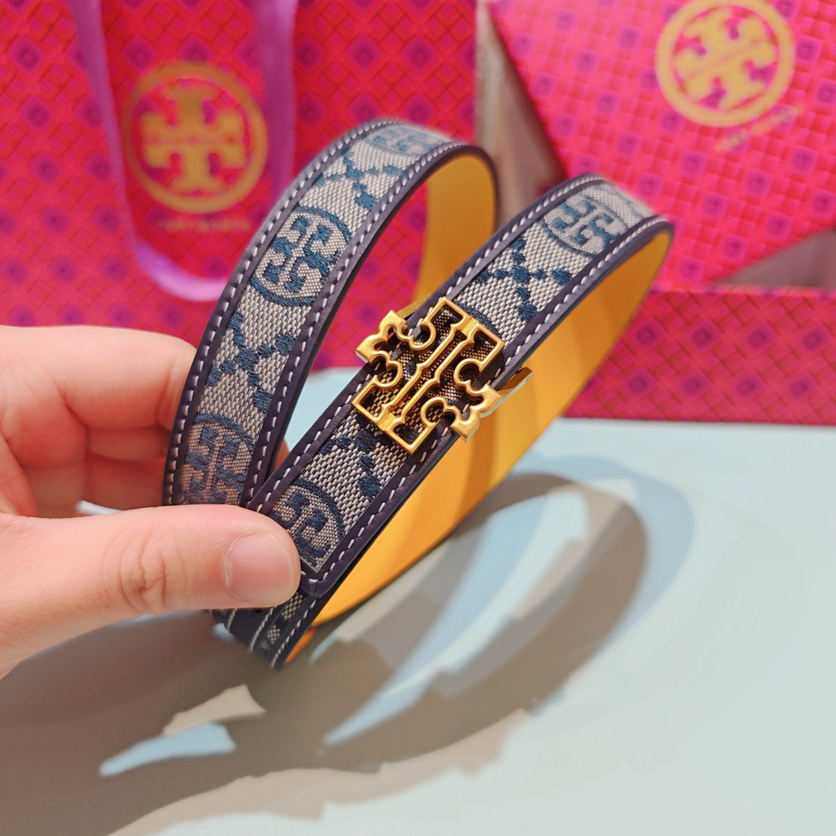CM Tony Belt Double sided Head Layer Leather Length 75.80.85.90.95.100. Original Mold Customization of European Copper Hardware Buckle