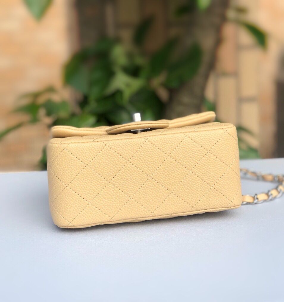 cfmini1115 ball pattern leather Classic Flap classic CF square fat caviar ball pattern return