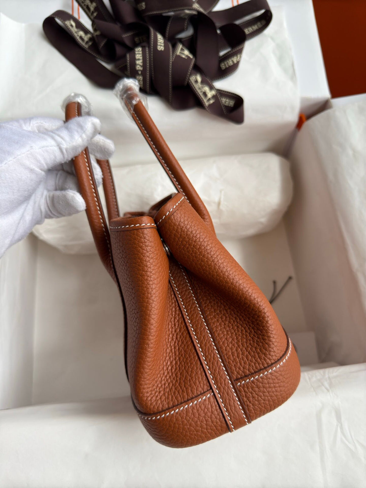 highest version, original factory leather, top-grade original single, complete set of packaging, garden bag, Neo Garden 23cm, imported TC leather, golden brown, super cute and Q-like