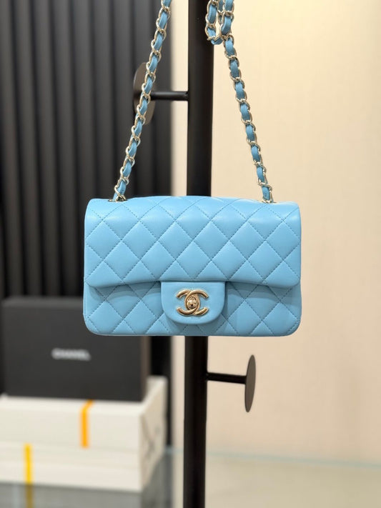 "Classic Flap" classic flap bag baby blue