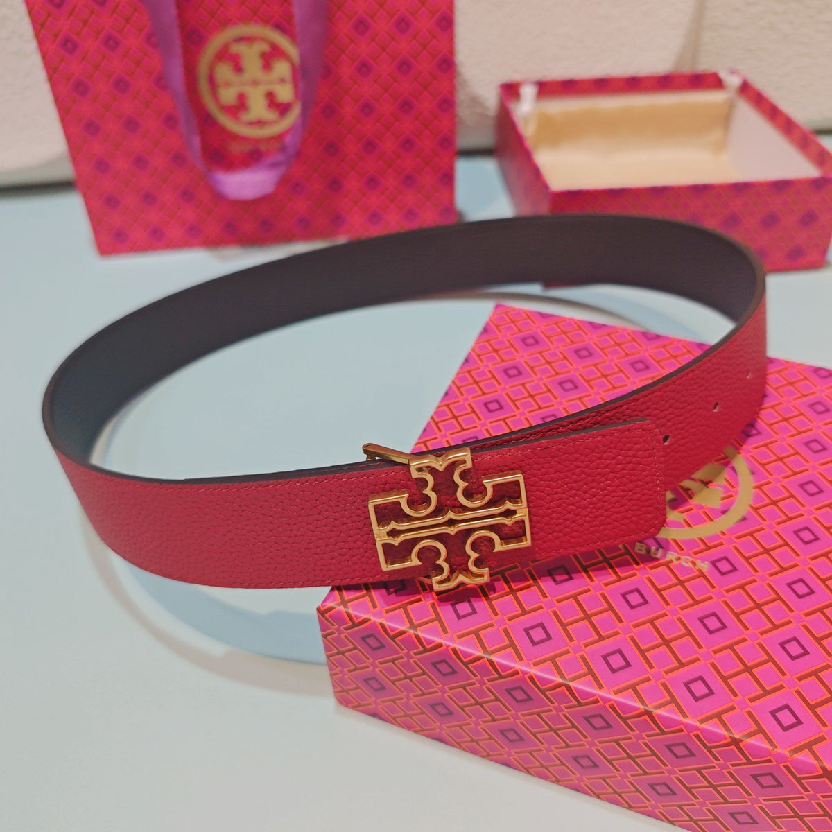 CM Tony Belt Double sided Head Layer Leather Length 75.80.85.90.95.100. Original Mold Customization of European Copper Hardware Buckle