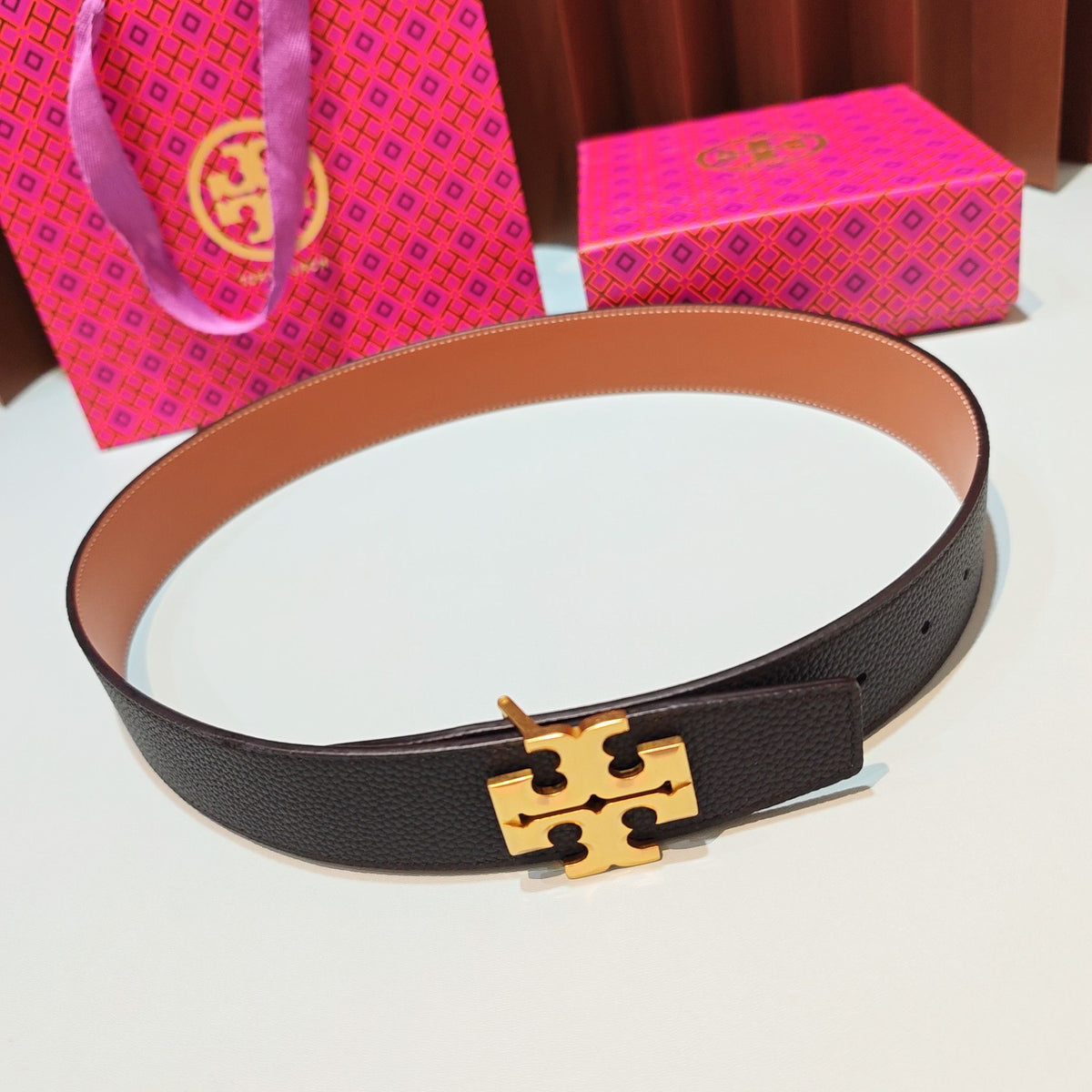 CM Tony Belt Double sided Head Layer Leather Length 75.80.85.90.95.100. European Copper Hardware Buckle Original Mold Customization ¥ 130