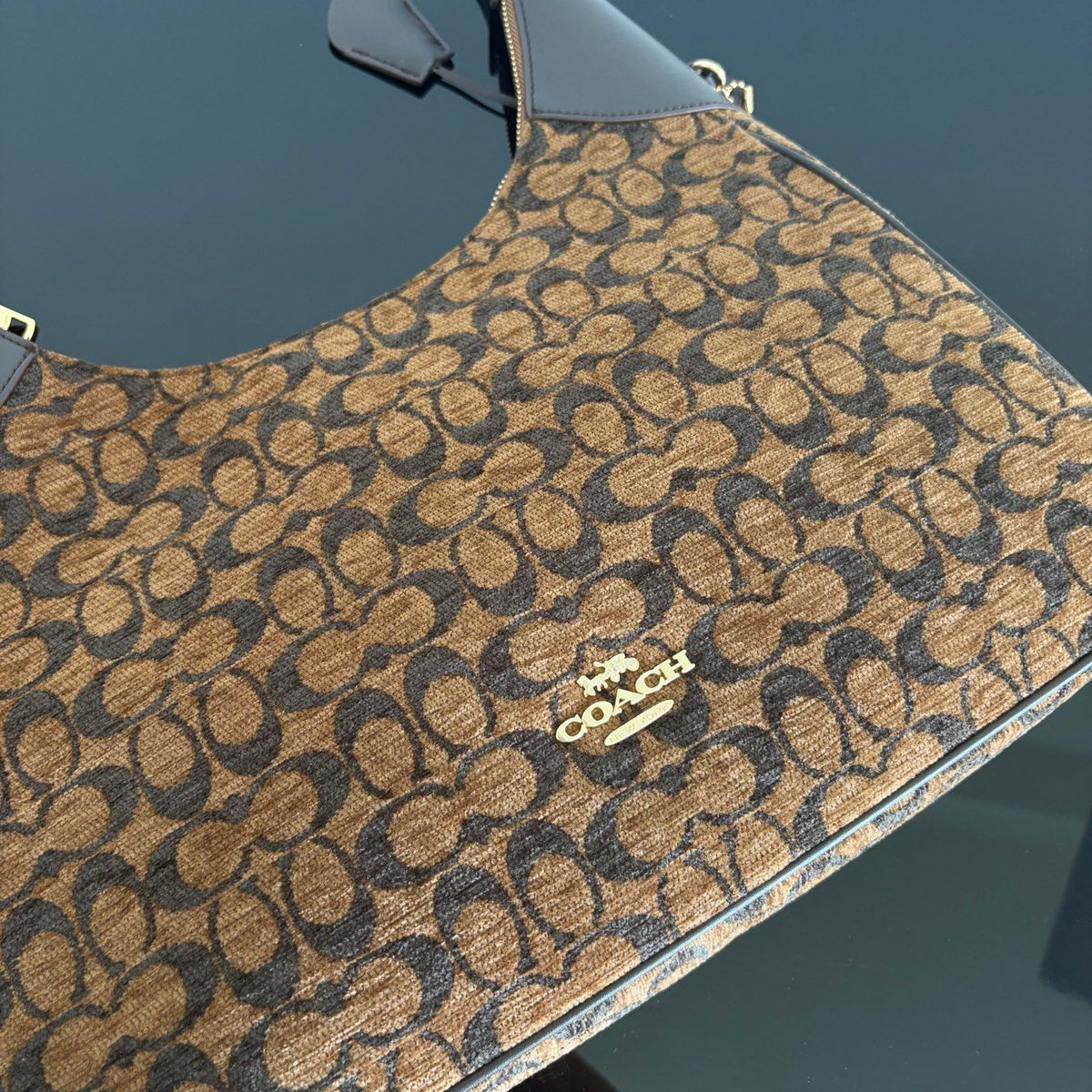 Coach Ella 36 Fabric & Leather Shoulder Bag