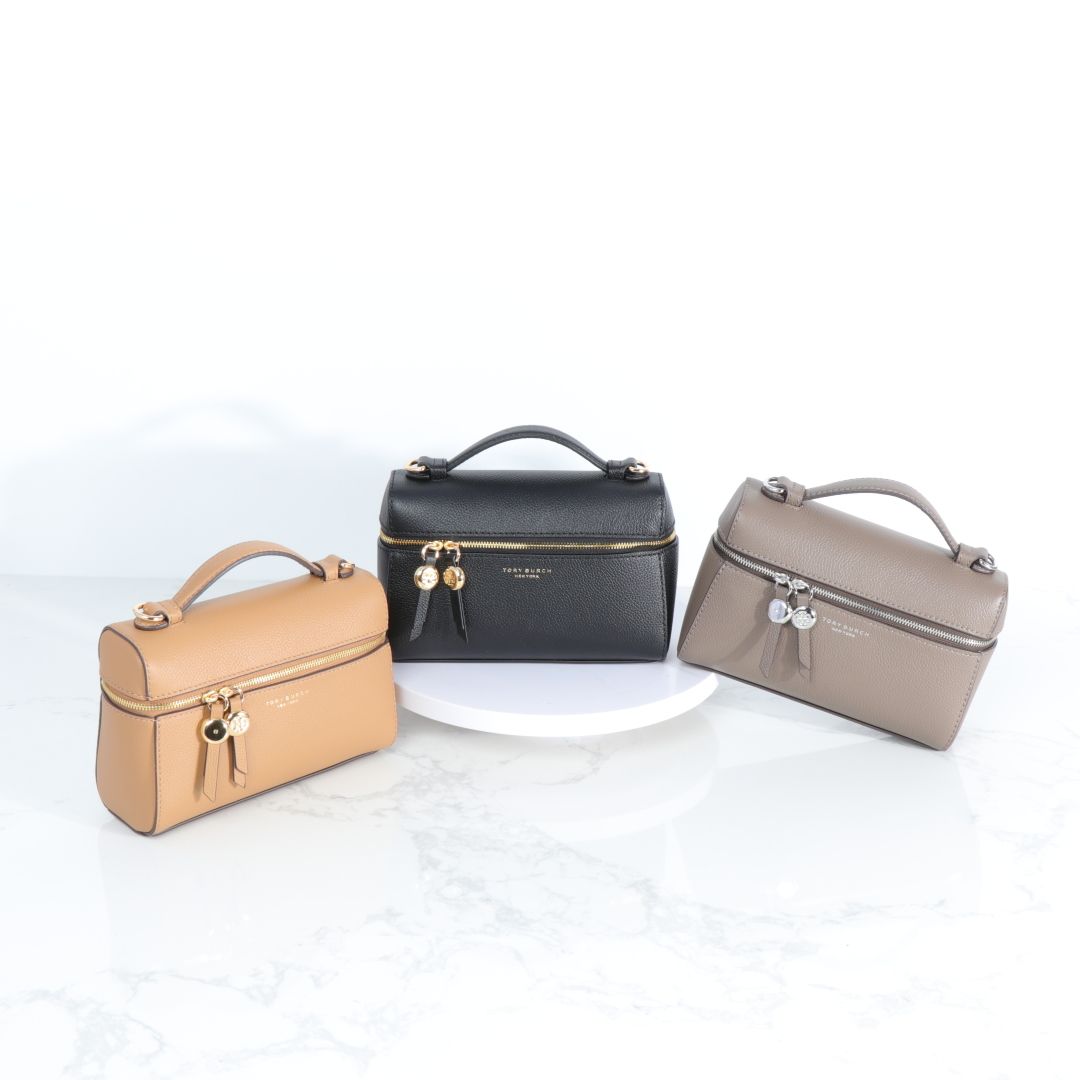 380 new Tory Burch lychee patterned cowhide box bag, cowhide makeup bag, single shoulder, single shoulder, crossbody, handbag is both suitable