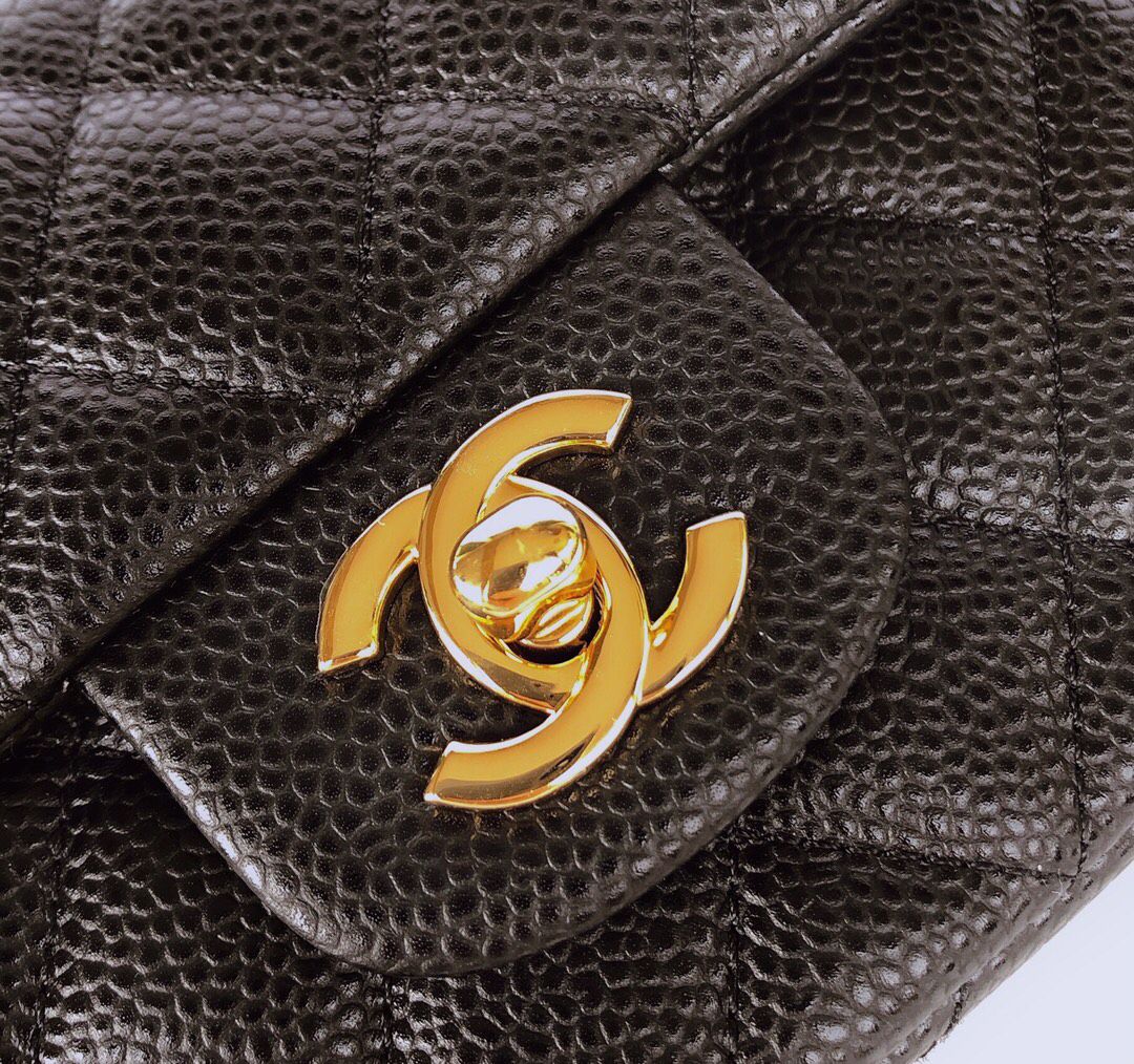 cfmini1115 ball pattern leather Classic Flap classic CF square fat caviar ball pattern return