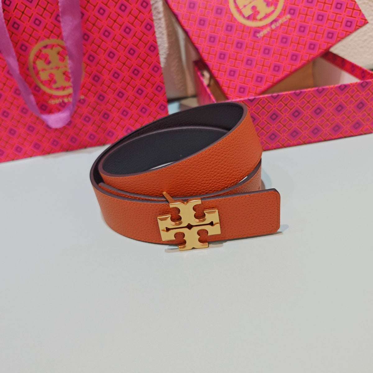CM Tony Belt Double sided Head Layer Leather Length 75.80.85.90.95.100. Original Mold Customization of European Copper Hardware Buckle