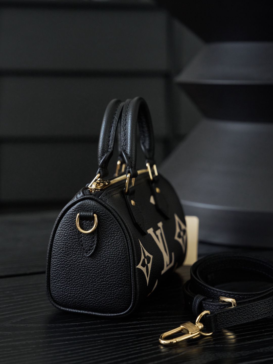 NANO SPEEDY handbag M81456 P1200, original calfskin, full steel vacuum plating, variable code chip version
