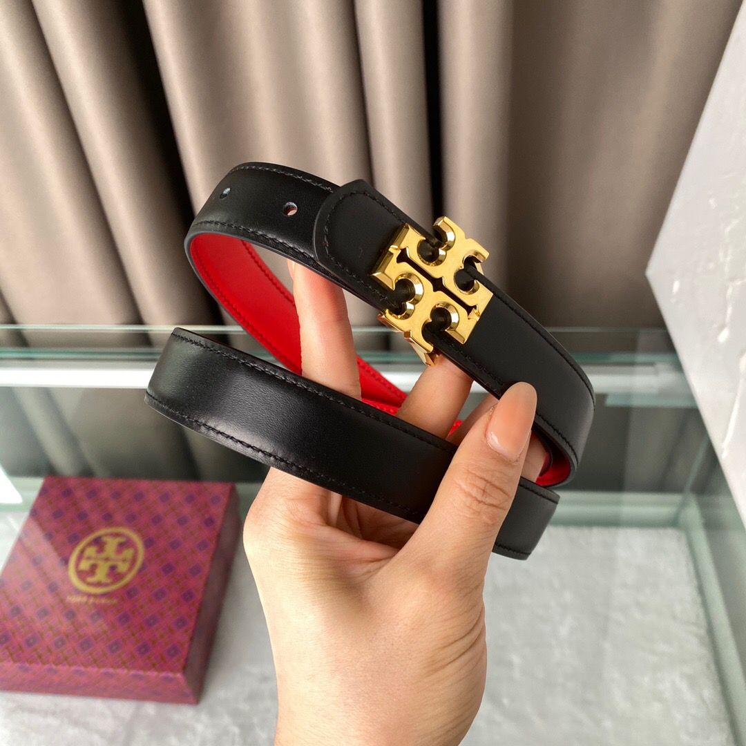 Tori B Qi can be used on both sides Calf leather 2.5cm boutique classic style