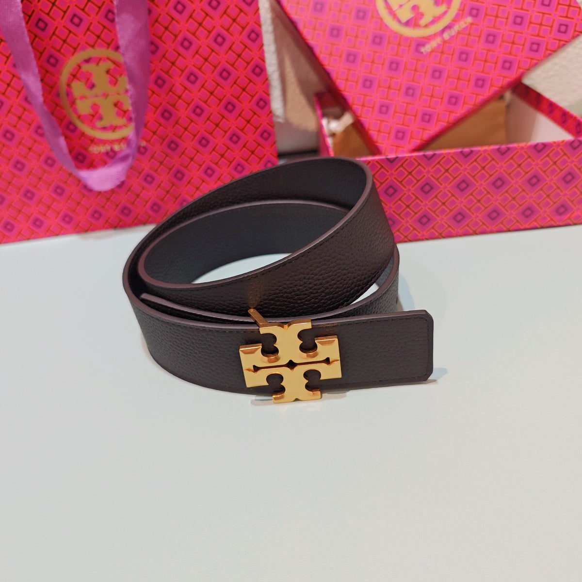 CM Tony Belt Double sided Head Layer Leather Length 75.80.85.90.95.100. Original Mold Customization of European Copper Hardware Buckle