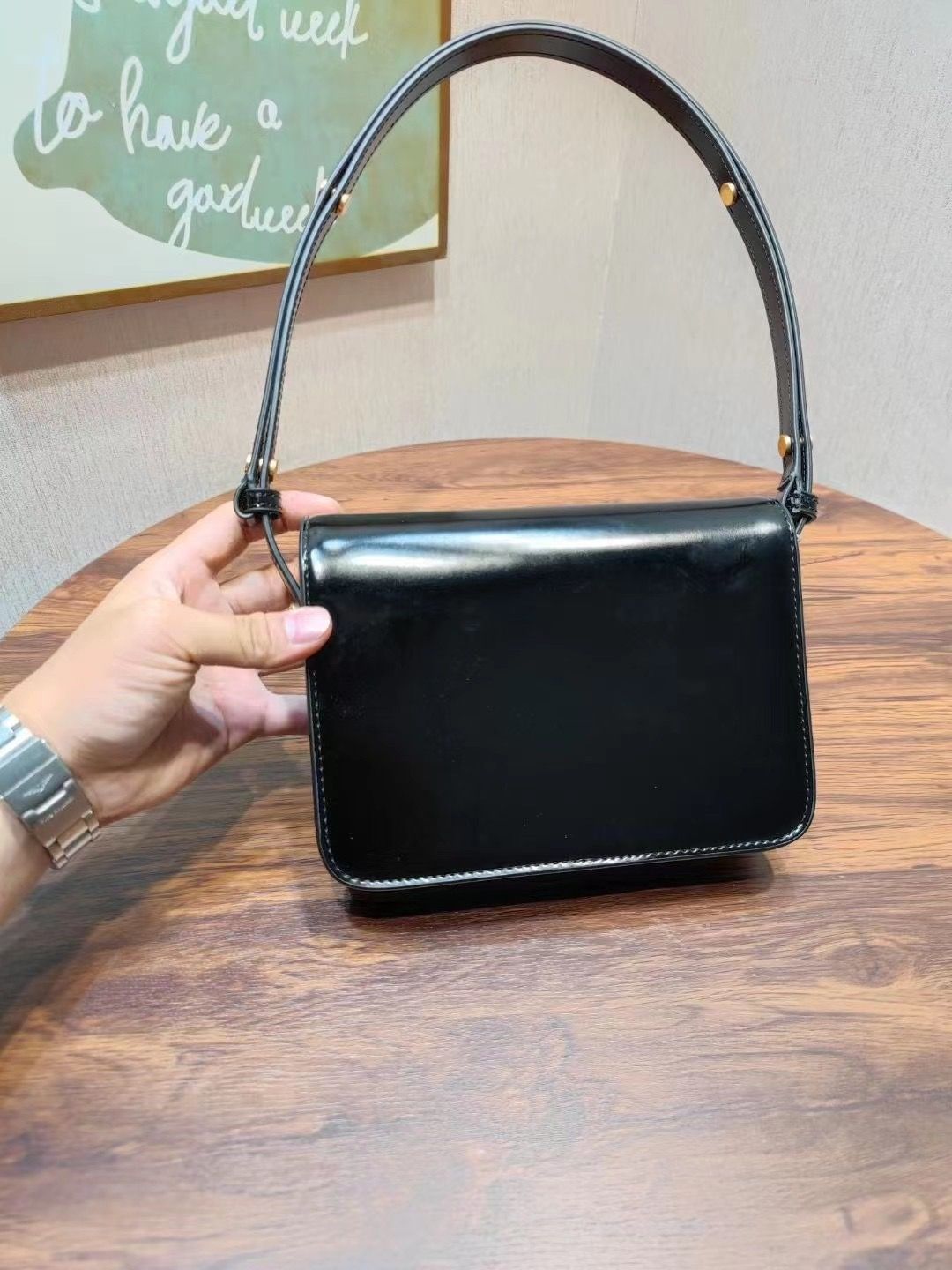 TB Tofu Bag ROBINSON Lacquer Leather Dual Use Shoulder Backpack