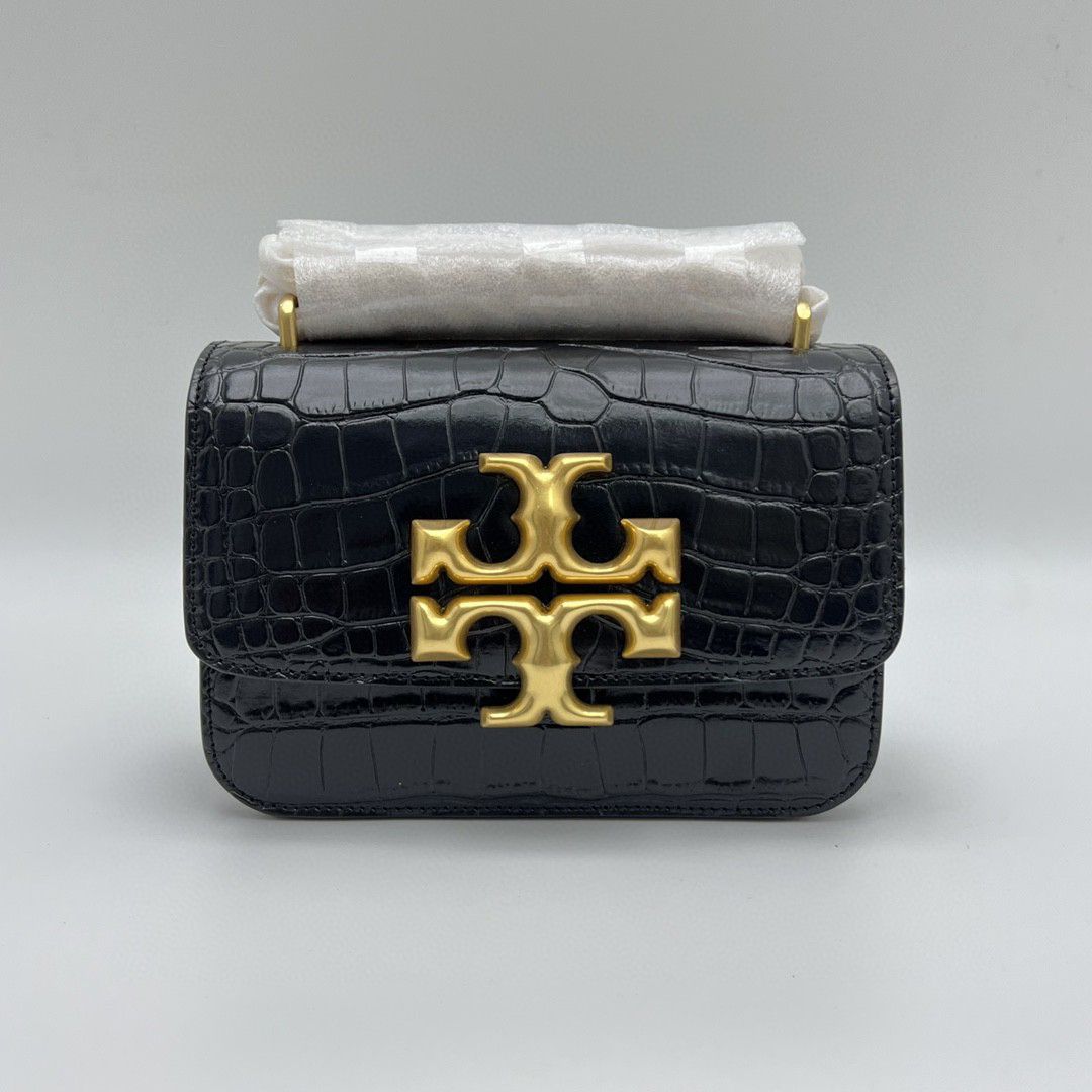 Comes with a gift box TB TORY BURCH/ELEANOR crocodile patterned single shoulder crossbody bag