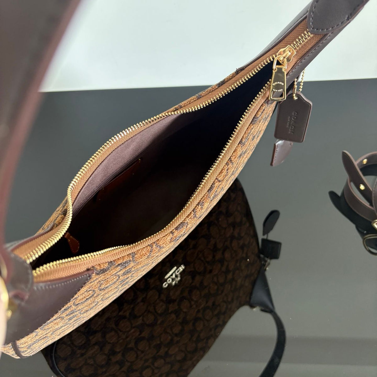 Coach Ella 36 Fabric & Leather Shoulder Bag