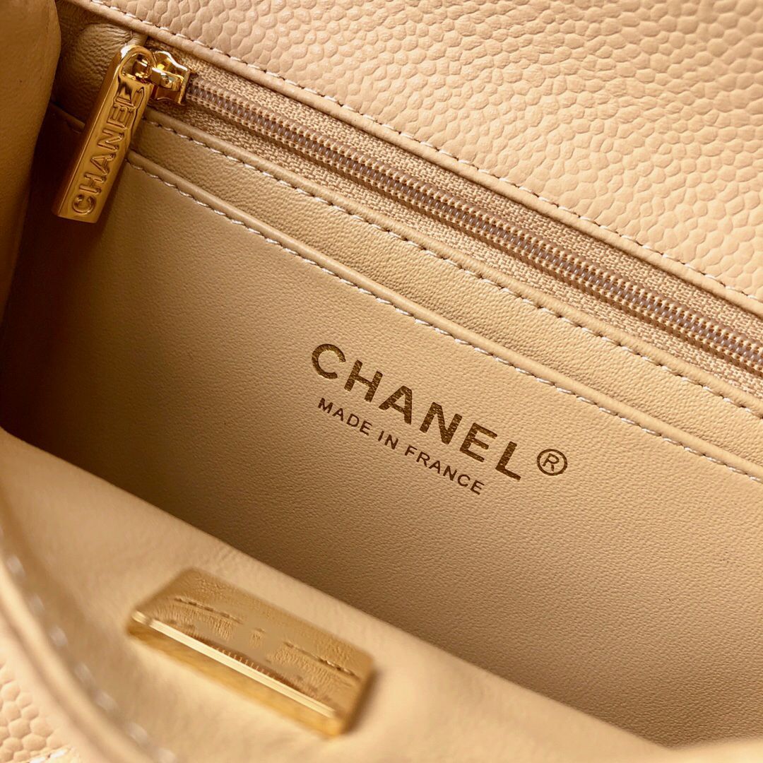 The latest version of classic ball pattern caviar cowhide 1115 whole imported original cowhide CF..MM is directly regarded as high-end quality size 17cm gold and silver buckle in stock P650