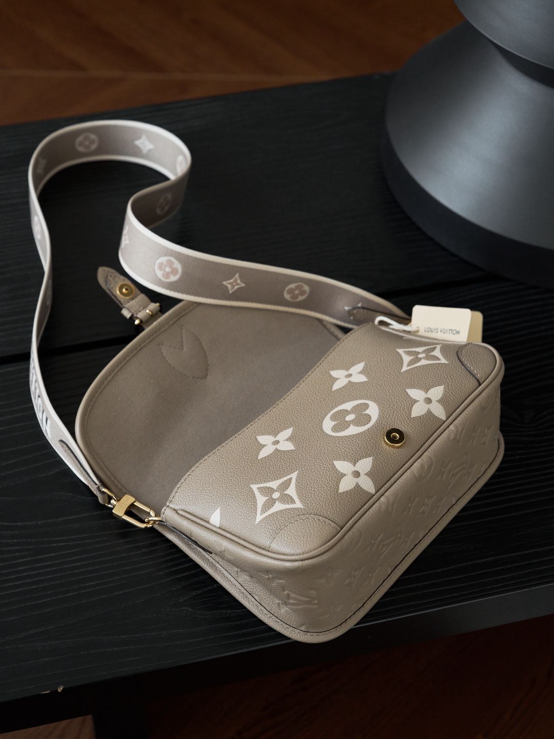 DIANE handbag M46583 P1480 Elephant Grey Baguette