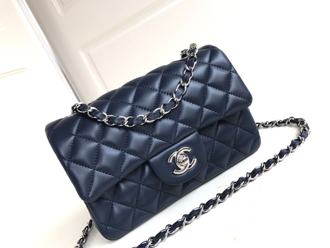 Xiaoxiang 1116 CF20cm lambskin dark blue