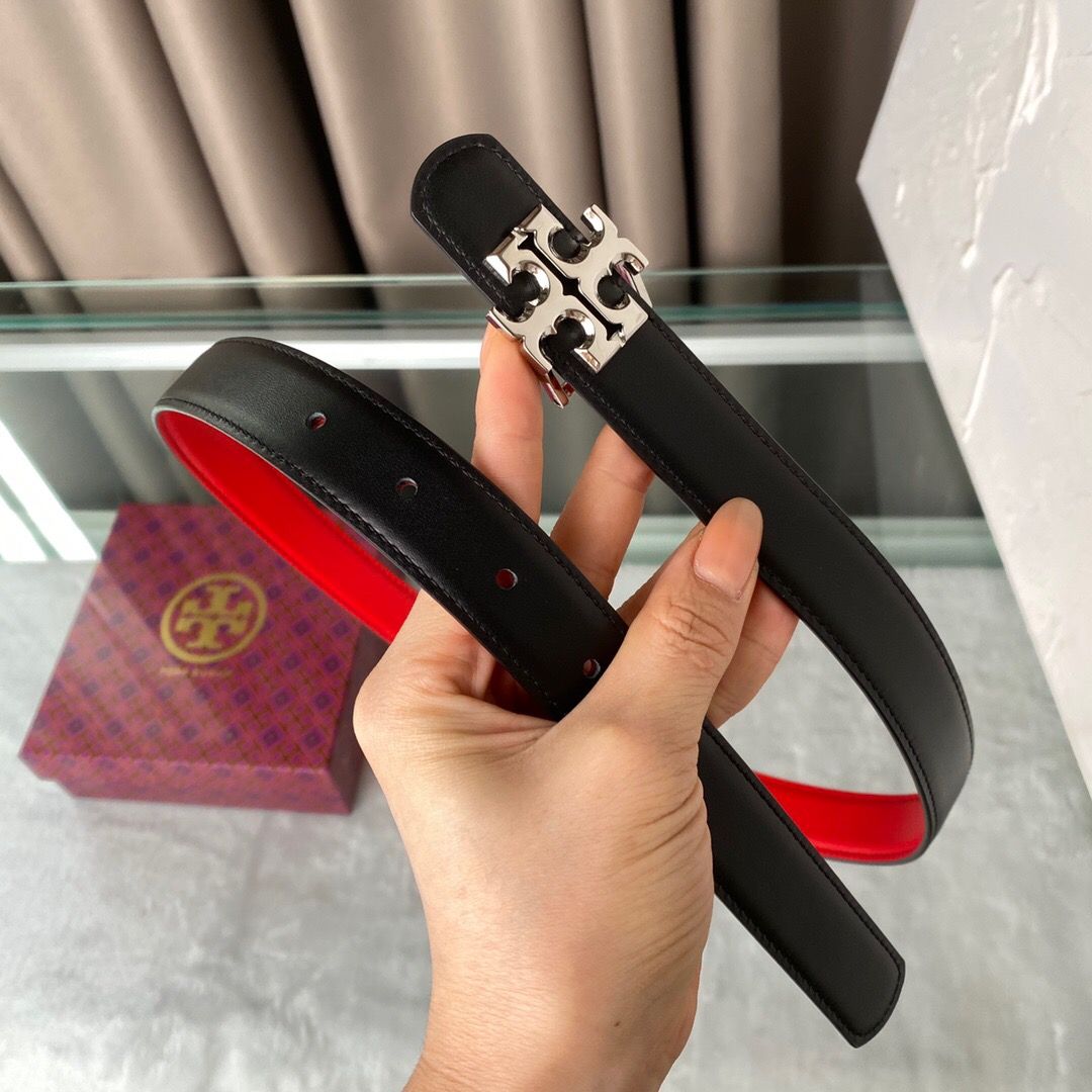 Tori B Qi can be used on both sides Calf leather 2.5cm boutique classic style