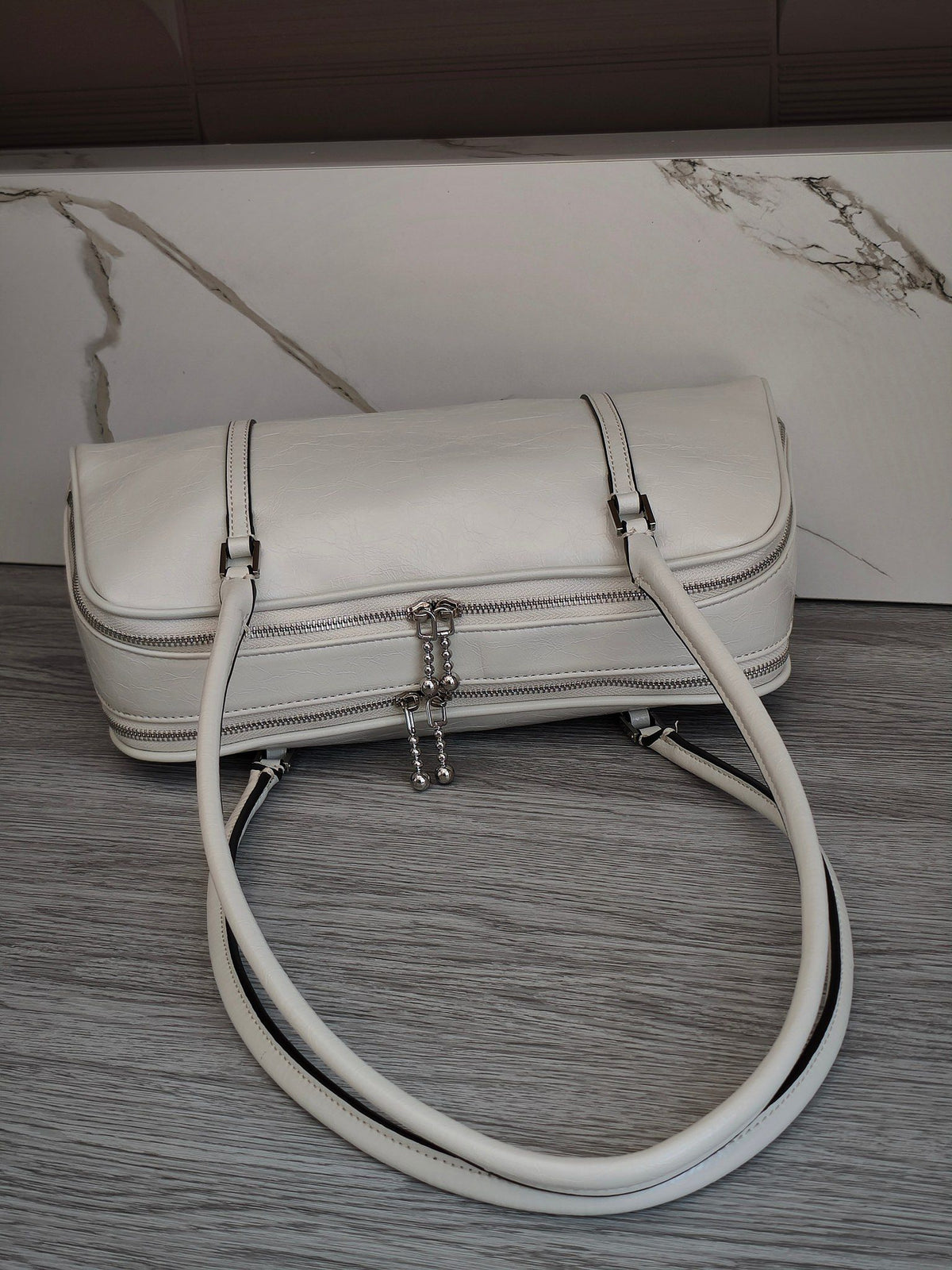 TORY BURCH MARSHMALLOW Small Bowling Bag