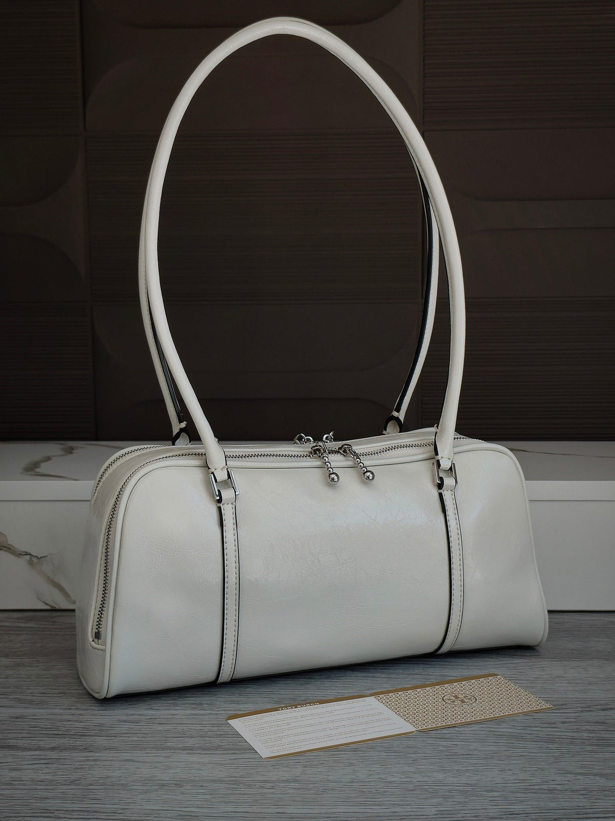 TORY BURCH MARSHMALLOW Small Bowling Bag