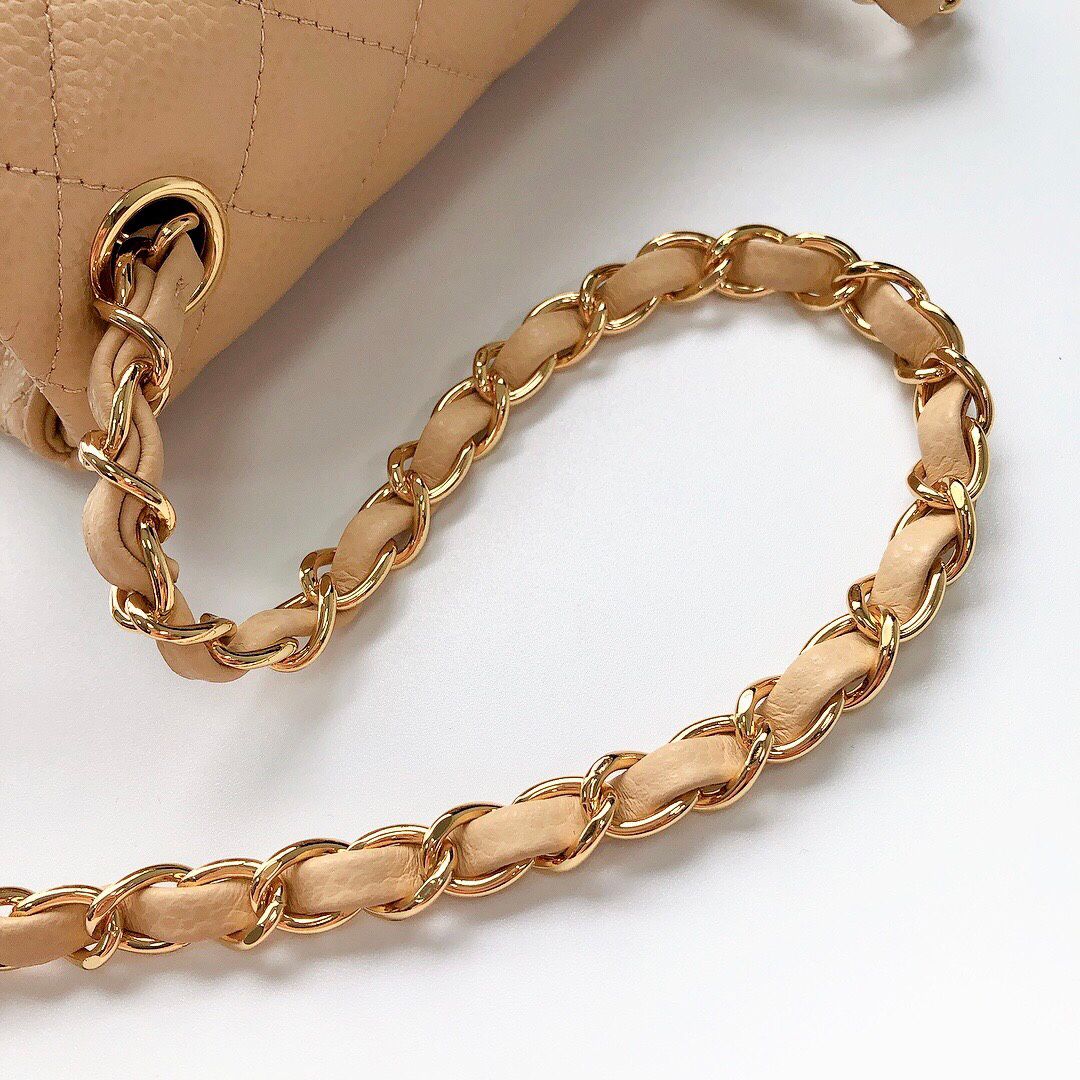 The latest version of classic ball pattern caviar cowhide 1115 whole imported original cowhide CF..MM is directly regarded as high-end quality size 17cm gold and silver buckle in stock P650
