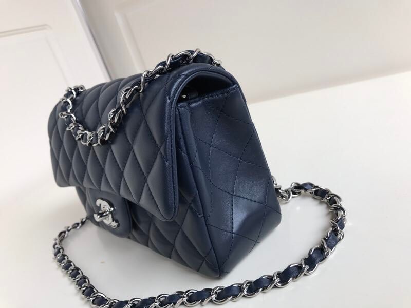 Xiaoxiang 1116 CF20cm lambskin dark blue