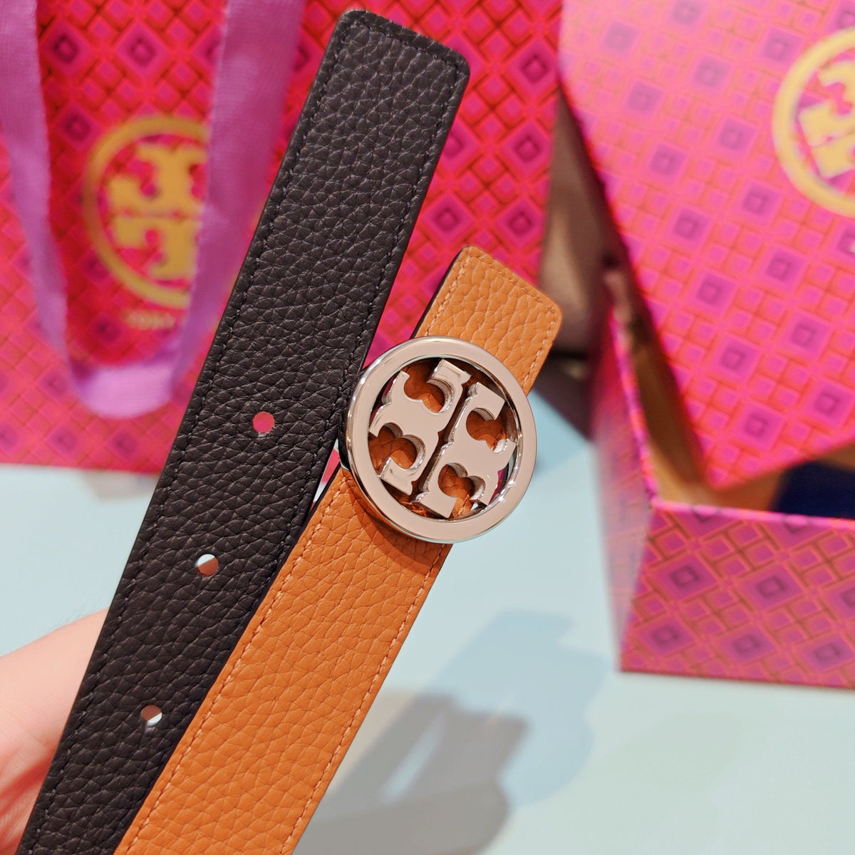 CM Tony Belt Double sided Head Layer Leather Length 75.80.85.90.95.100. Original Mold Customization of European Copper Hardware Buckle