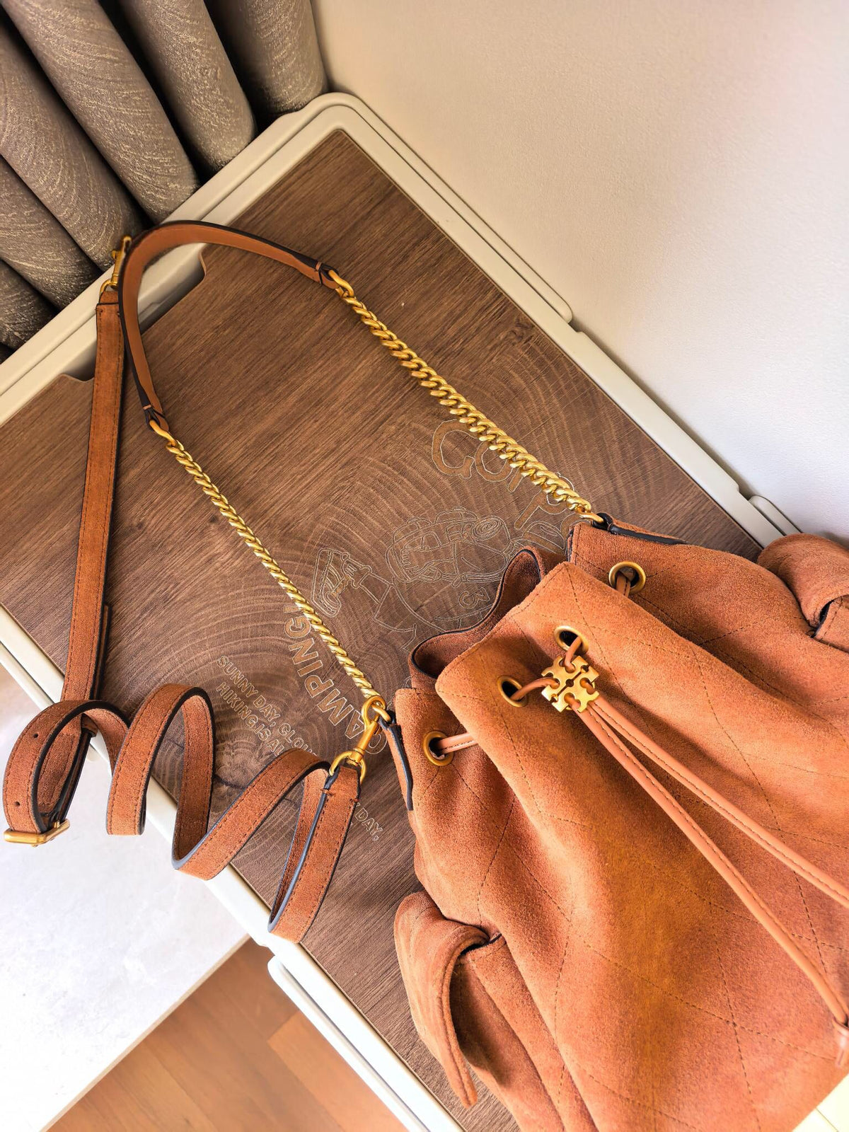[Number 1517 Small] TORY BURCH Super Capable Suede HoBo